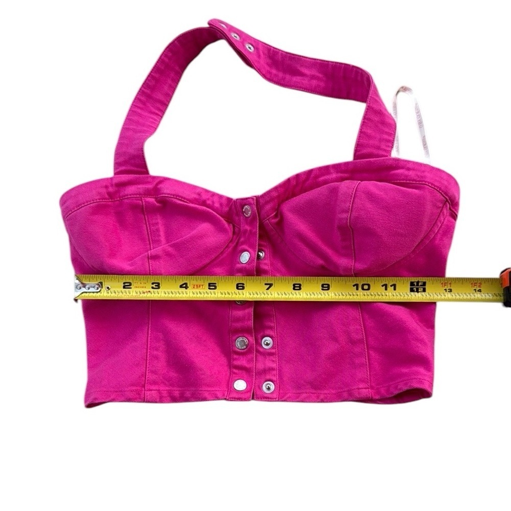 G by Guess . Pink Sleeveless Bustier Crop Top - Picture 3 of 10